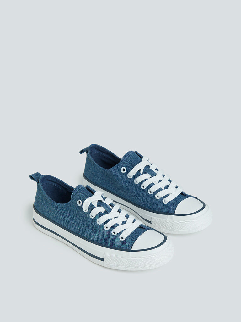 LUNA BLU Blue Lace-Up Sneakers